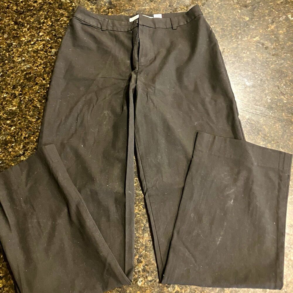 Old Navy Women's Black Stretch Dress Pants Flat Front Regular Sz 2 109917-00-1